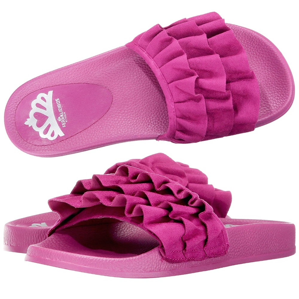 ⚡PRICE DROP⚡ Magenta Flutter Slide Sandal NIB